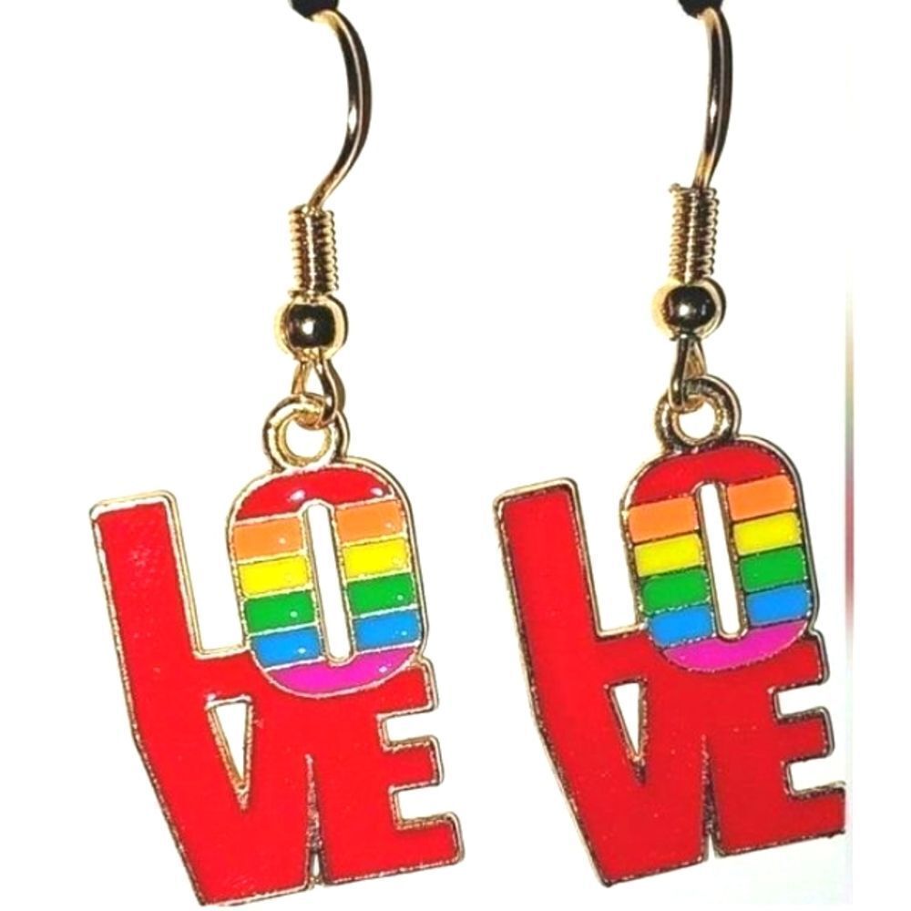 Super cute handcrafted love earrings